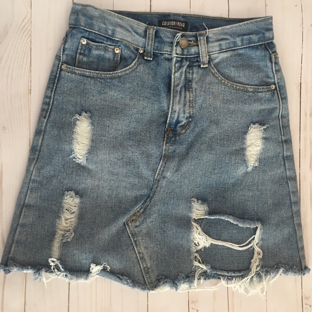 Fashion Nova Jean Skirt